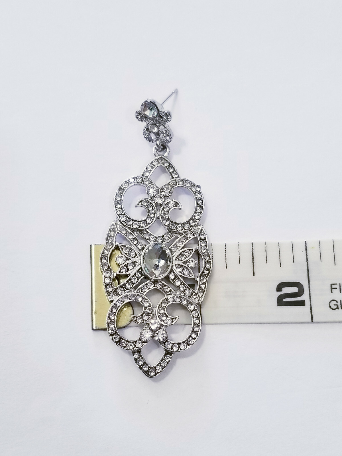 Chandelier Drop Dangle Earrings Rhinestone Austrian Crystal 2.8 in Clear