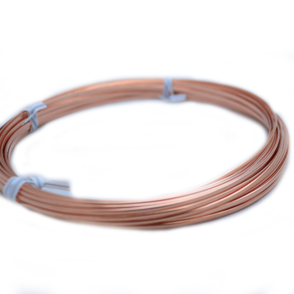 99.9% Pure Copper wire Dead Soft Half Round 14 16 18 20 21 22 24 Gauge USA
