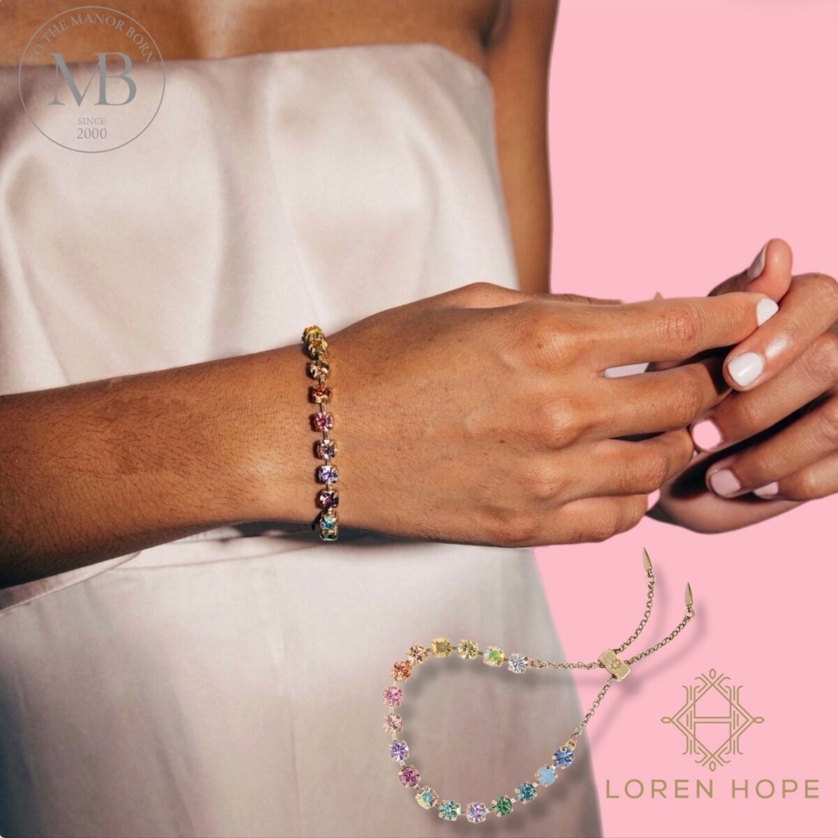 Loren Hope Milly Slider Bracelet in Ombré 18 Karat GP Jewelry Gift