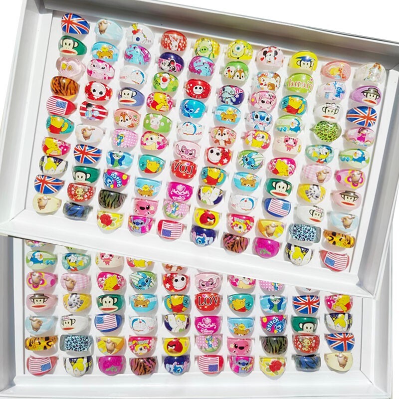 20pcs Wholesale Mixed Lots Fashion Resin Child Kid’s Cartoon party gift Jewelry