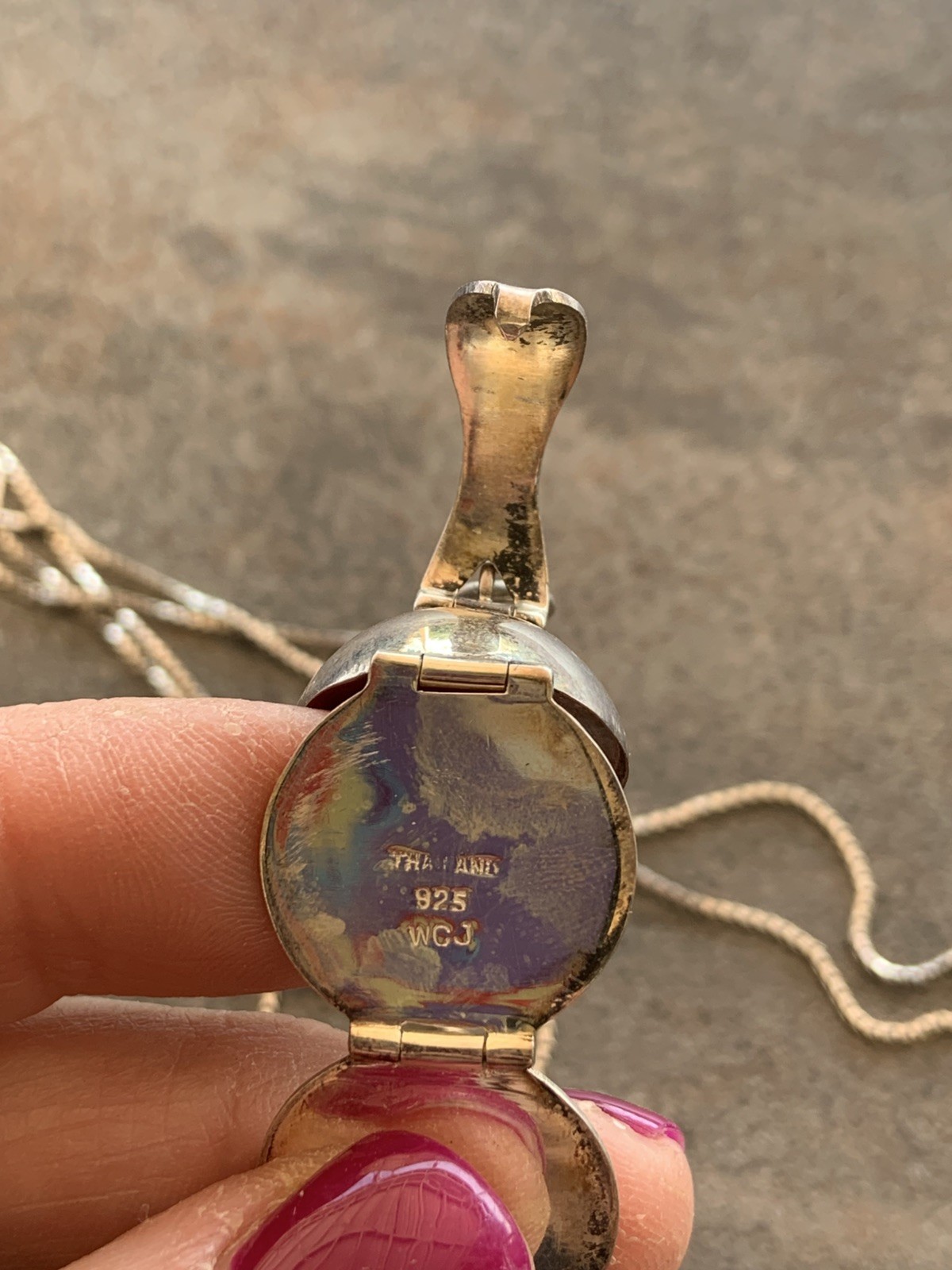 Rare Vintage 925 Sterling Silver Folding Ball Sphere Multi Photo Locket Pendant