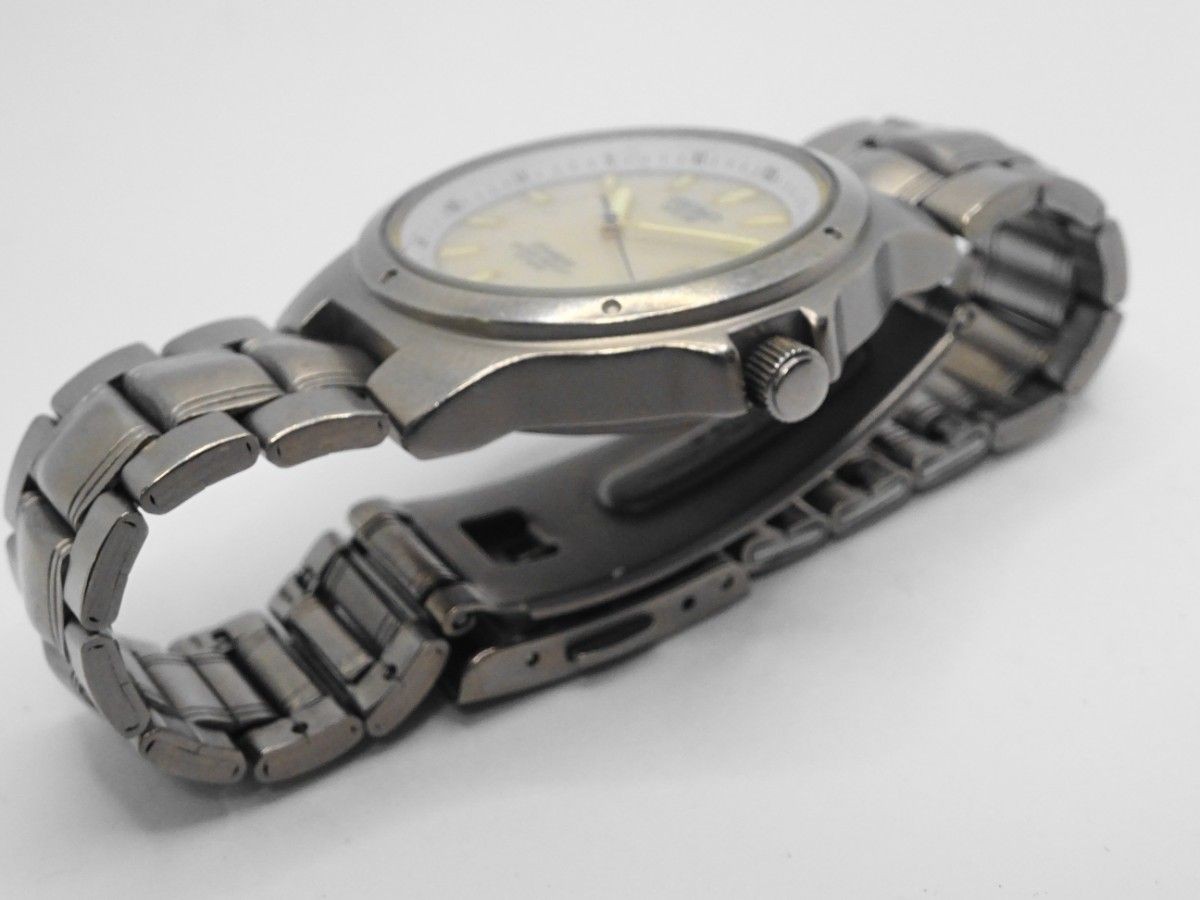 Rare Working SEIKO Titanium 5K25 0A20 Solar Wristwatch Y349 Seiko Backlight Tita