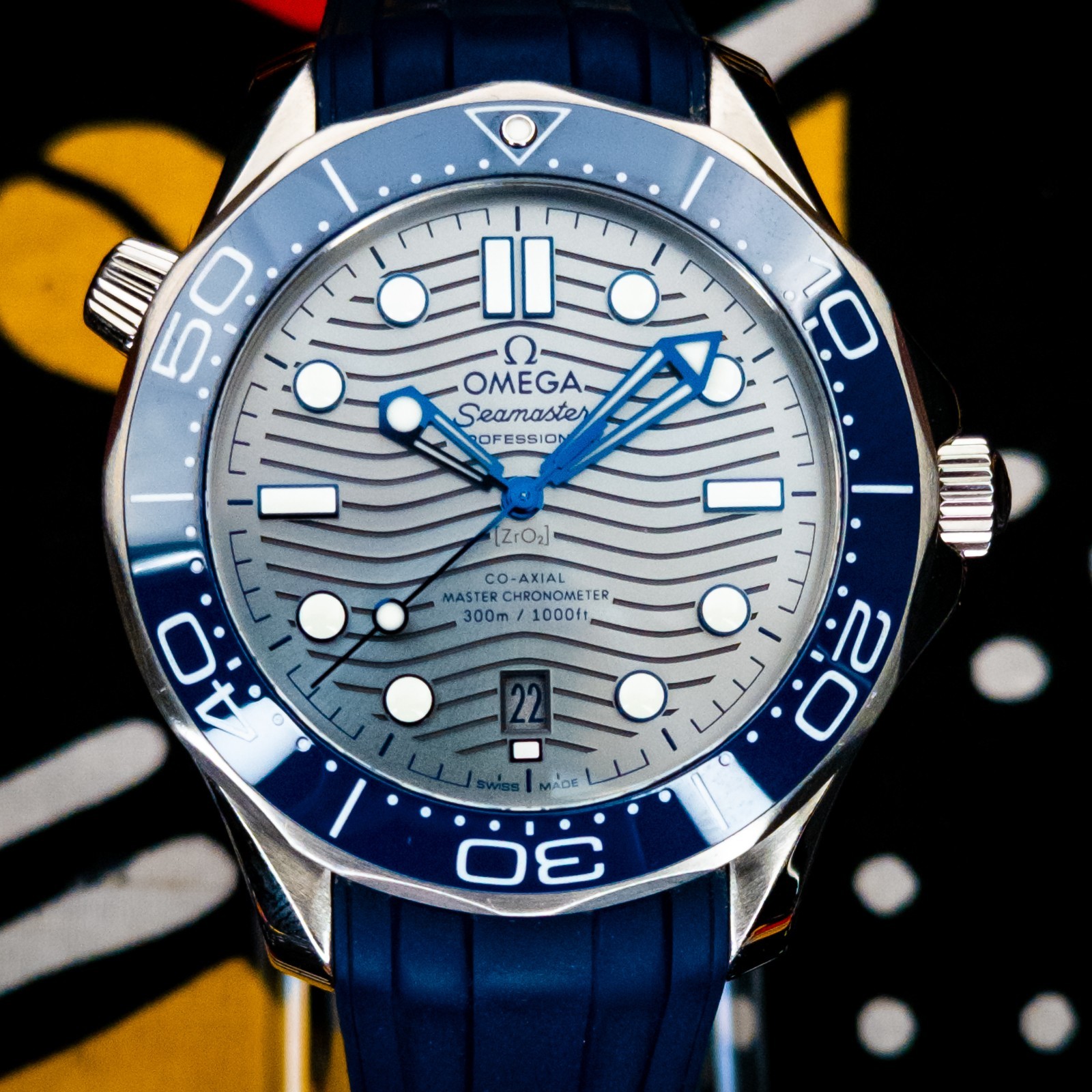 2023 OMEGA SEAMASTER 300M 42MM GREY 210.32.42.20.06.001 B&P Warranty to 09/2028
