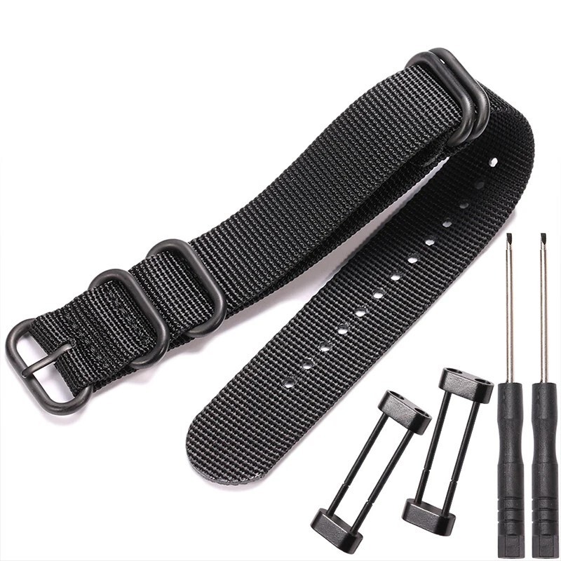 High Quality Thick Nylon Canvas Watch Strap Band Military Diver 24mm