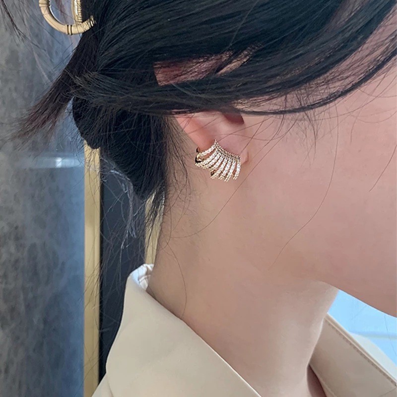 Full Of Diamond High-end Earrings Fashion Commuter Earrings Temperament