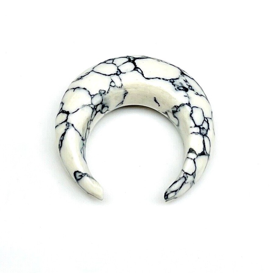Howlite Septum Pinchers, Handmade size 12g(2mm) to 5/8” & Custom Available
