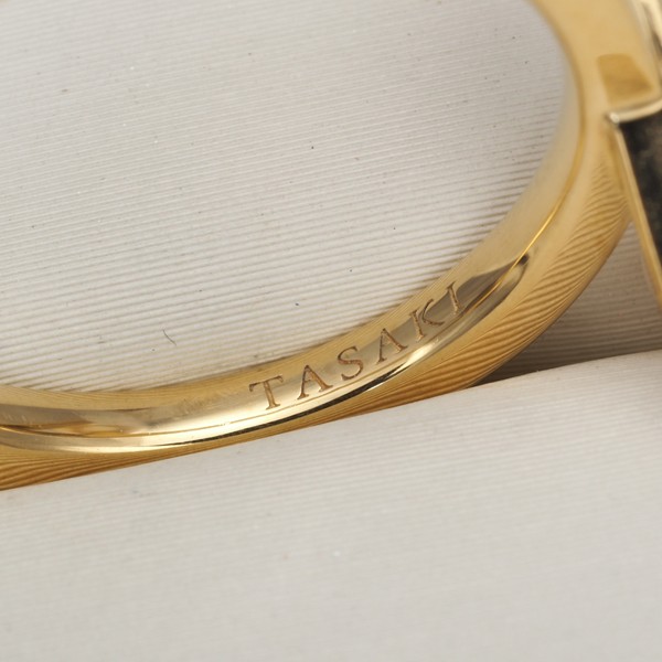 Auth TASAKI Ring Akoya Pearl 5.0-7.5mm Balance Cross US6-6.25 18K YG