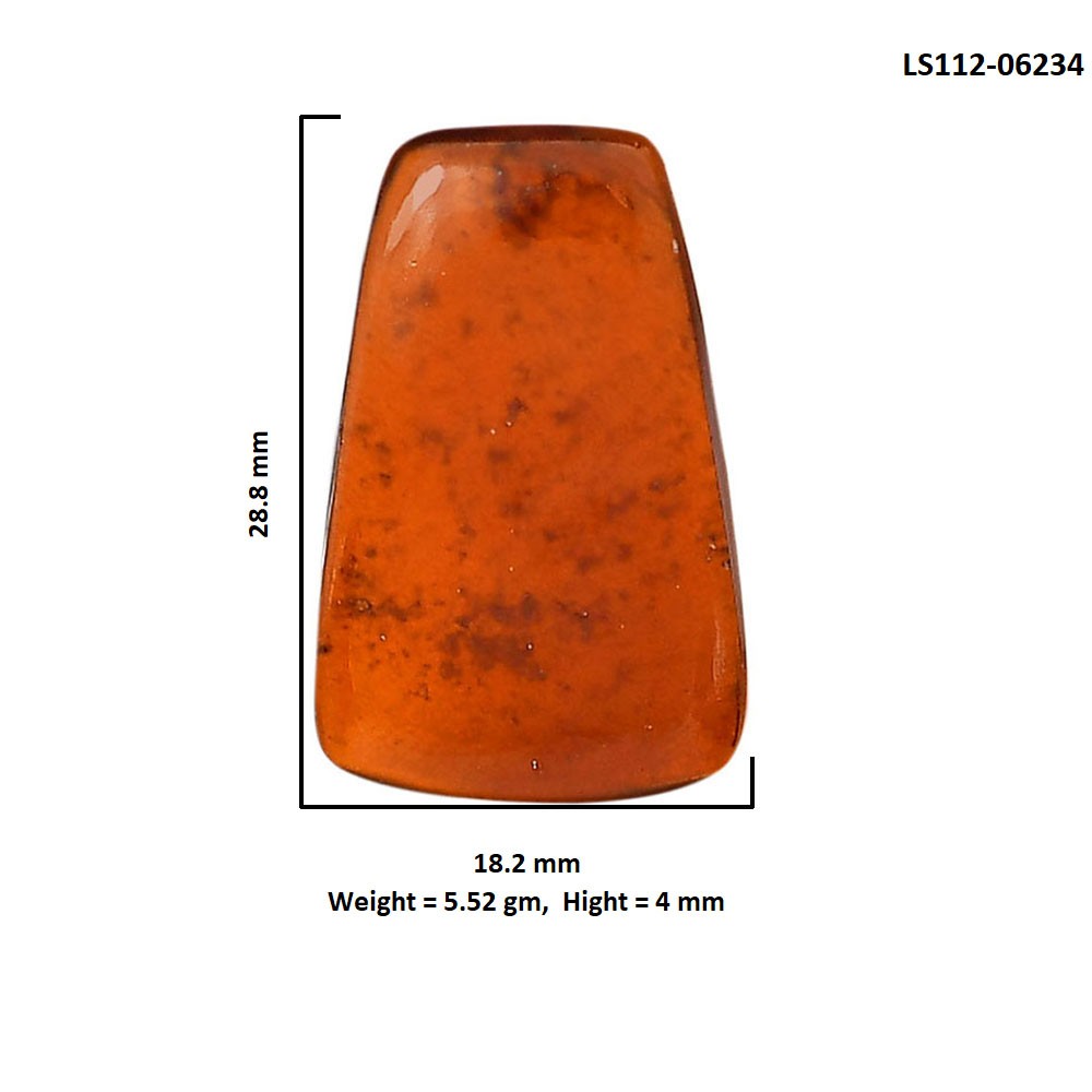 Natural Hessonite Garnet 18.2×28.8x4mm Fancy Shape Polished Gemstone LS112-06234