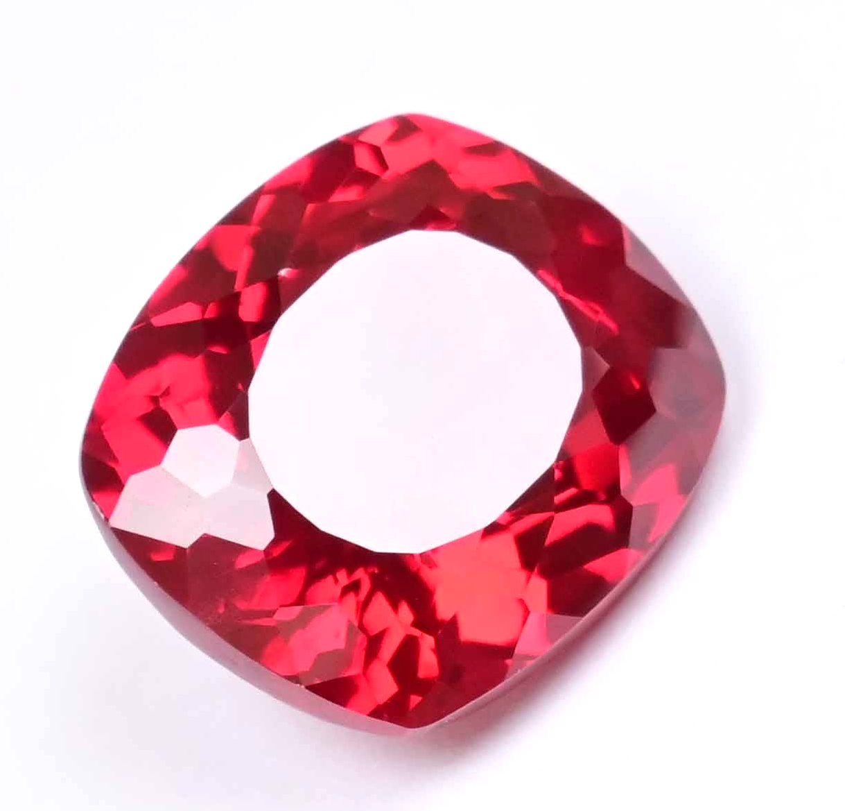 Flawless Natural Mozambique Blood Red Ruby 22.65 Ct Cushion Certified Gemstone