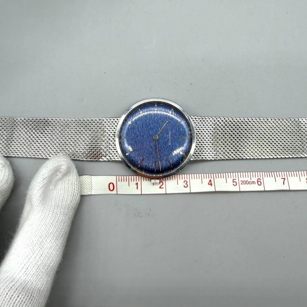 JUVENIA Blue Sea Ultra Slim Dress Watch Hand Wind Silver