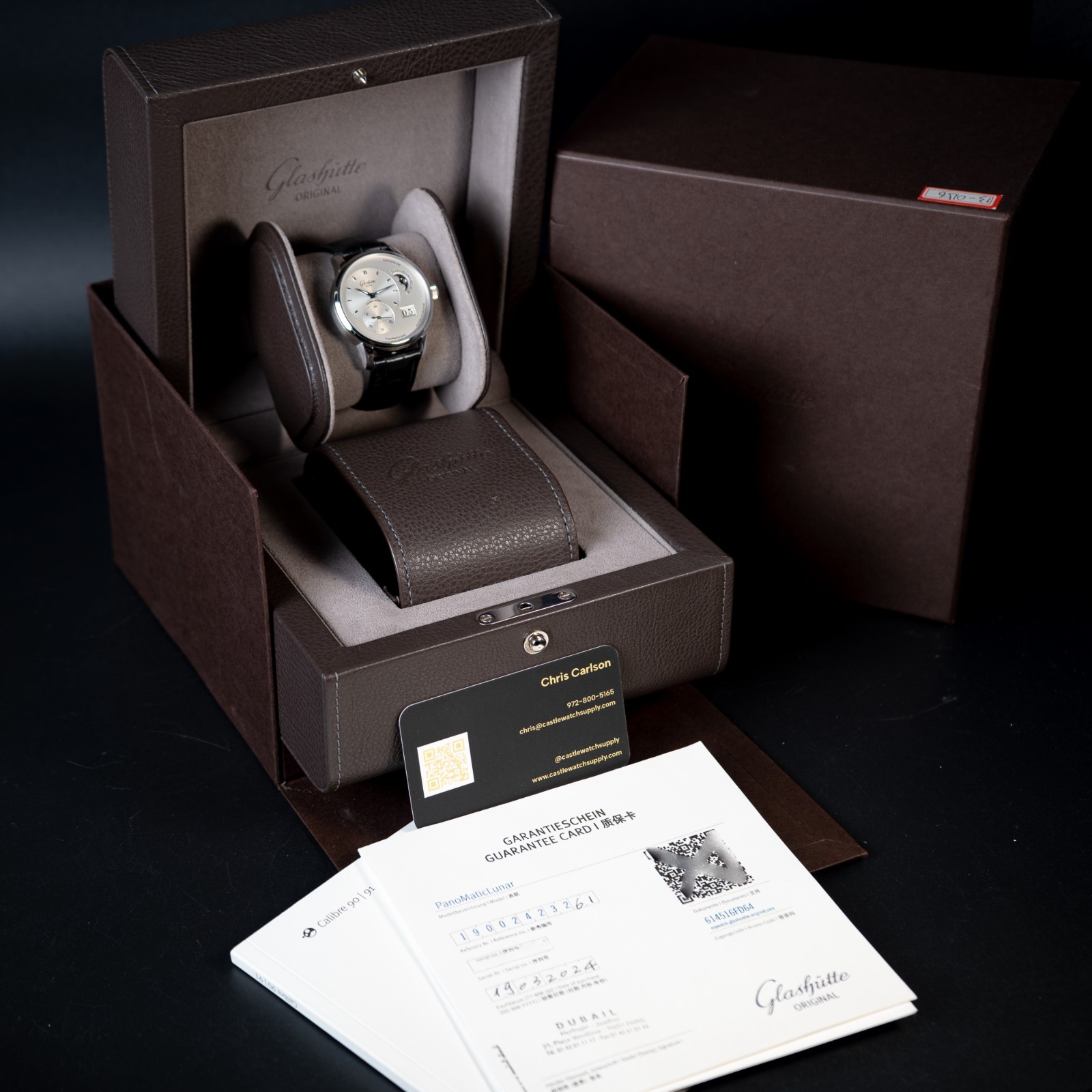 2024 Glashütte Original PanoMaticLunar 1-90-02-42-32-05 Full Set Box & Paper