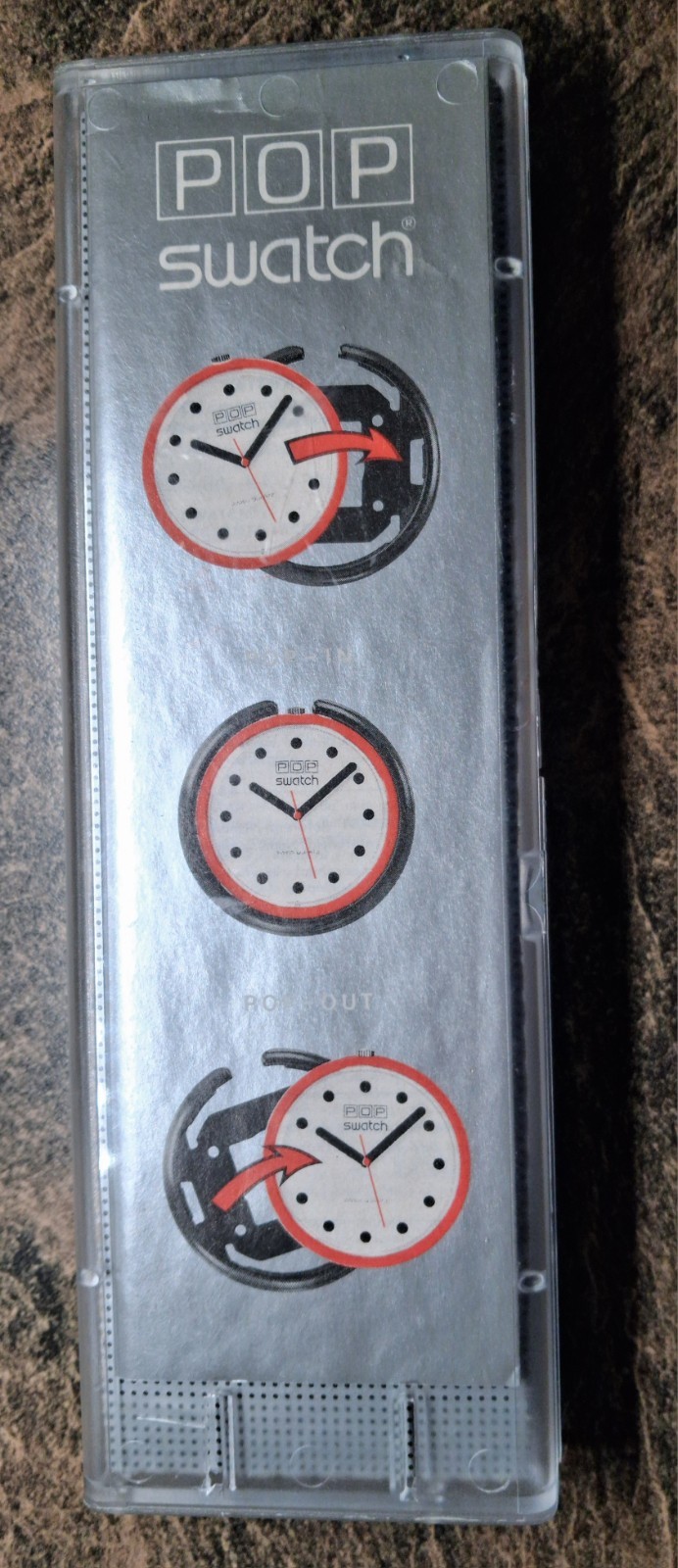 Swatch Pop Swatch Swiss Made Quartz Analog Multicolor Fabric Strap w/ Box