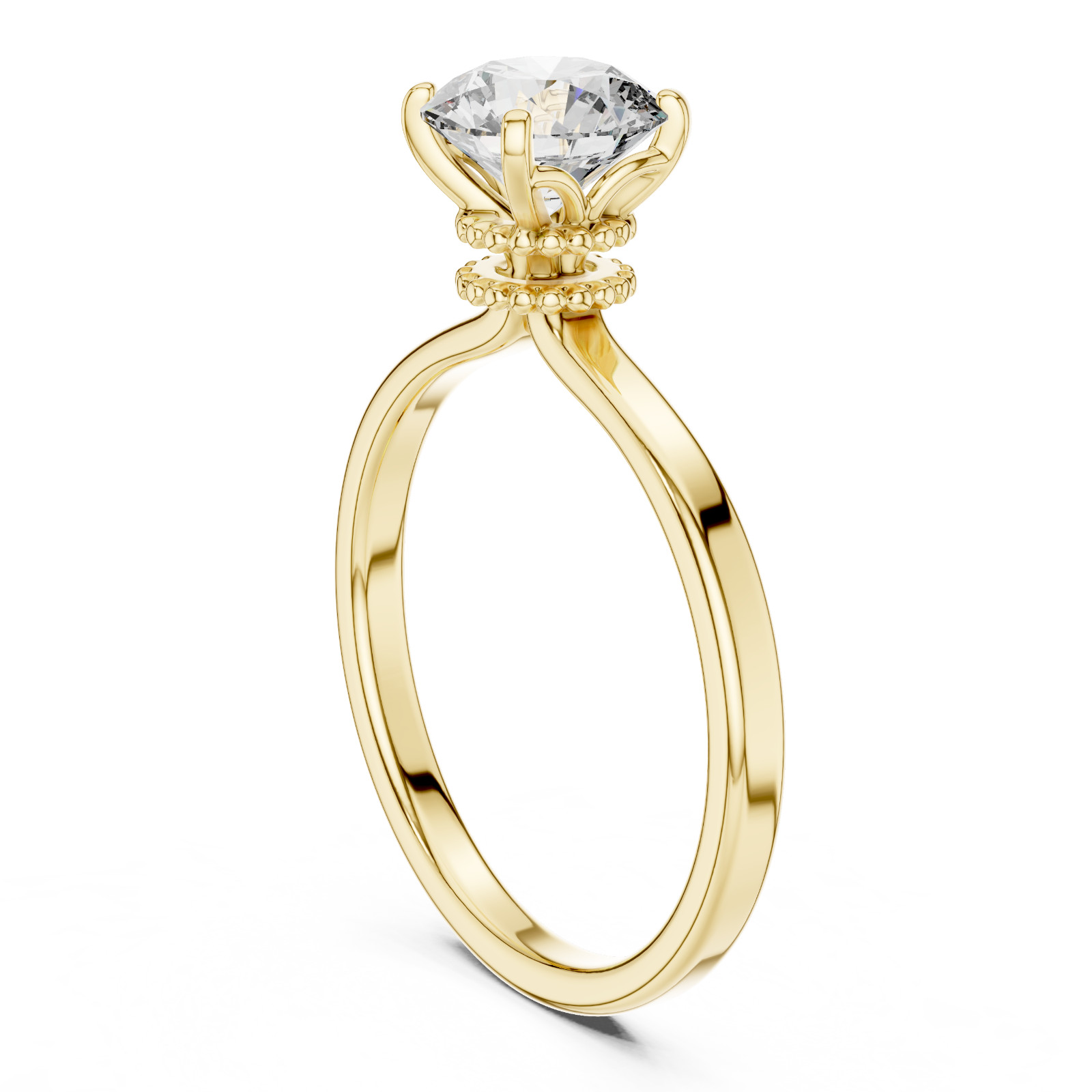 1 Ct Lab Grown Diamond IGI Certified Engagement Wedding Gold Ring 14 K F VVS