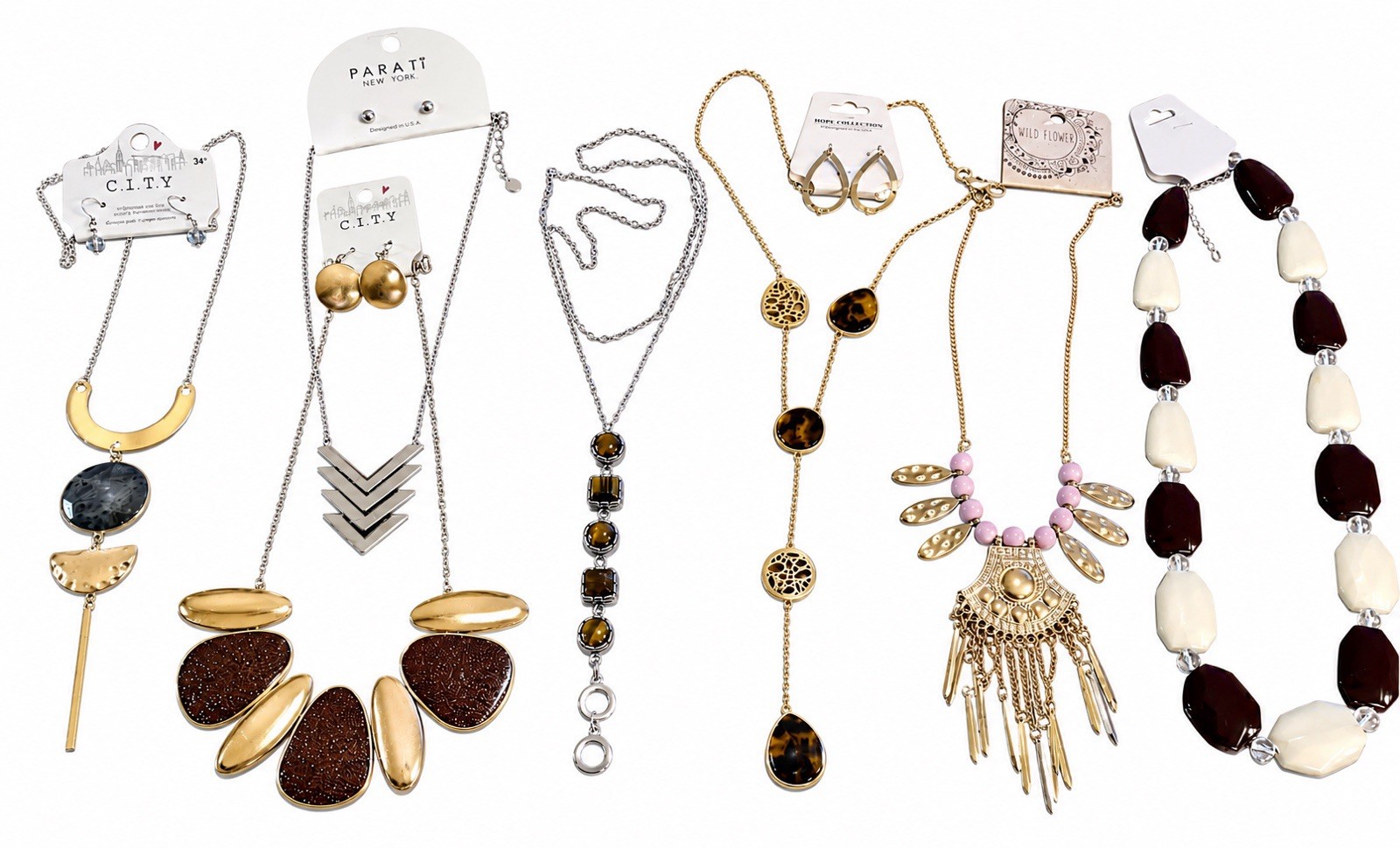 C.I.T.Y Parati NY Hope Collection Wild Flower Women’s Necklace & Earring Lot