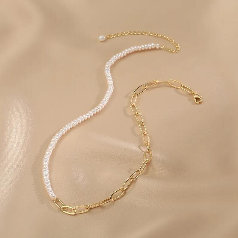 AAAA Japanese Akoya 5-6mm 18″ Round White Pearl Necklace 14k Yellow Gold P