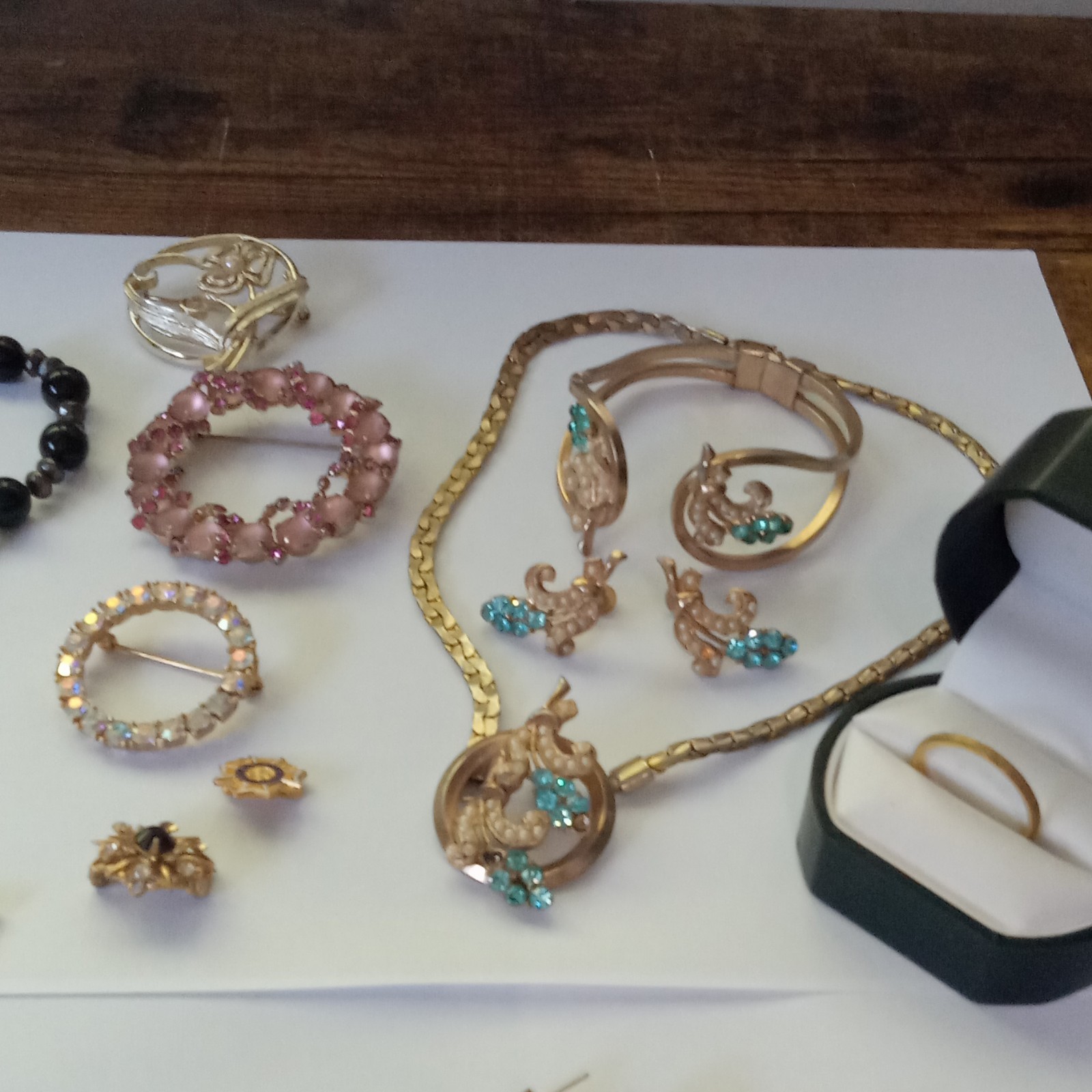 Vintage lot Of Jewelry Mixed Rings Earrings Bracelets CuffLinks Pins and more