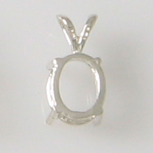 STERLING SILVER OVAL PENDANT .925 PRE-NOTCHED HANDMADE CPOVSS