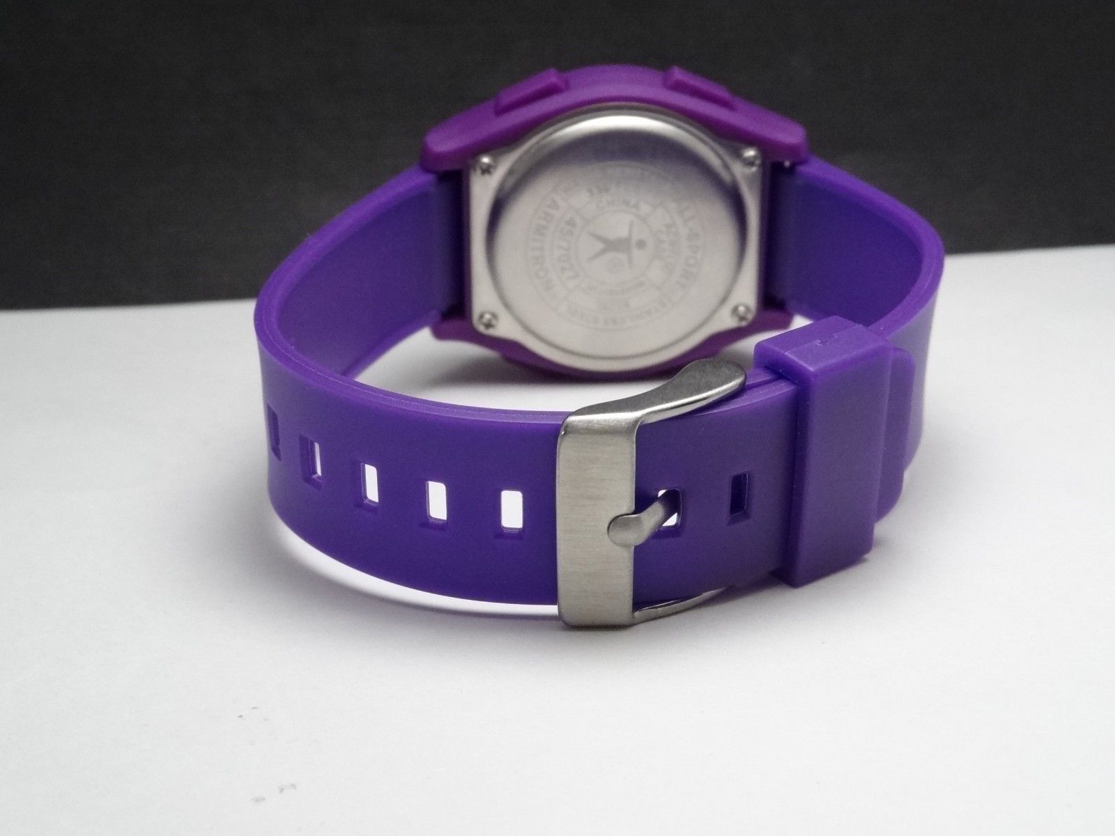 Armitron 45/7027 Day/Date Purple Band & Case Stopwatch Women’s Watch GREAT GIFT