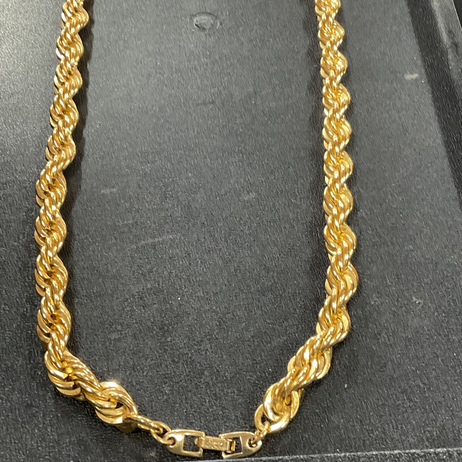 Napier Chunky Gold Tone Rope Necklace 30in 8mm