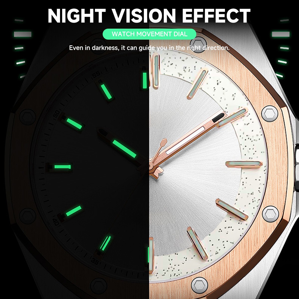 31.8mm Skeleton Dial for NH70 Movement Luminous Hollow Dial Ring Watch Parts