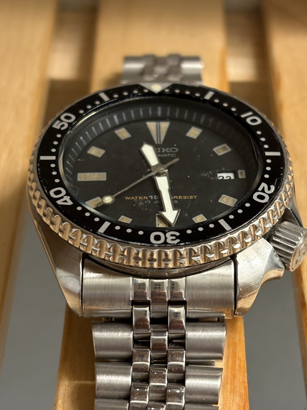 Seiko 7002 7009 Vintage Diver Watch Men 150m Y513 Quartz Conversion 42mm 1998