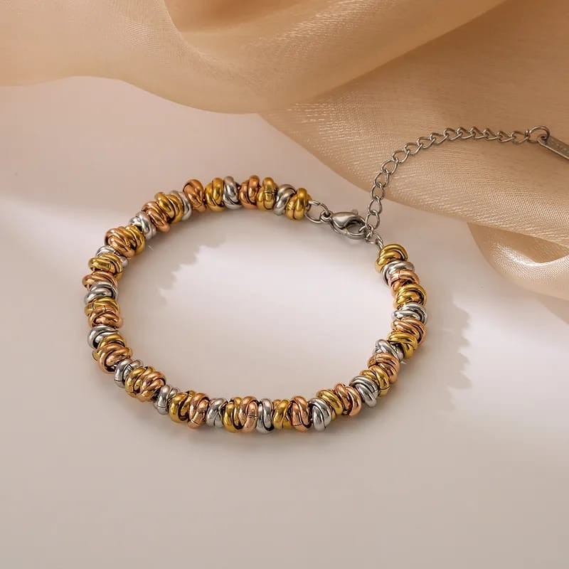 PVD Coated 18K Gold Plated 304 Stainless steel waterproof Non tarnish Bracelet
