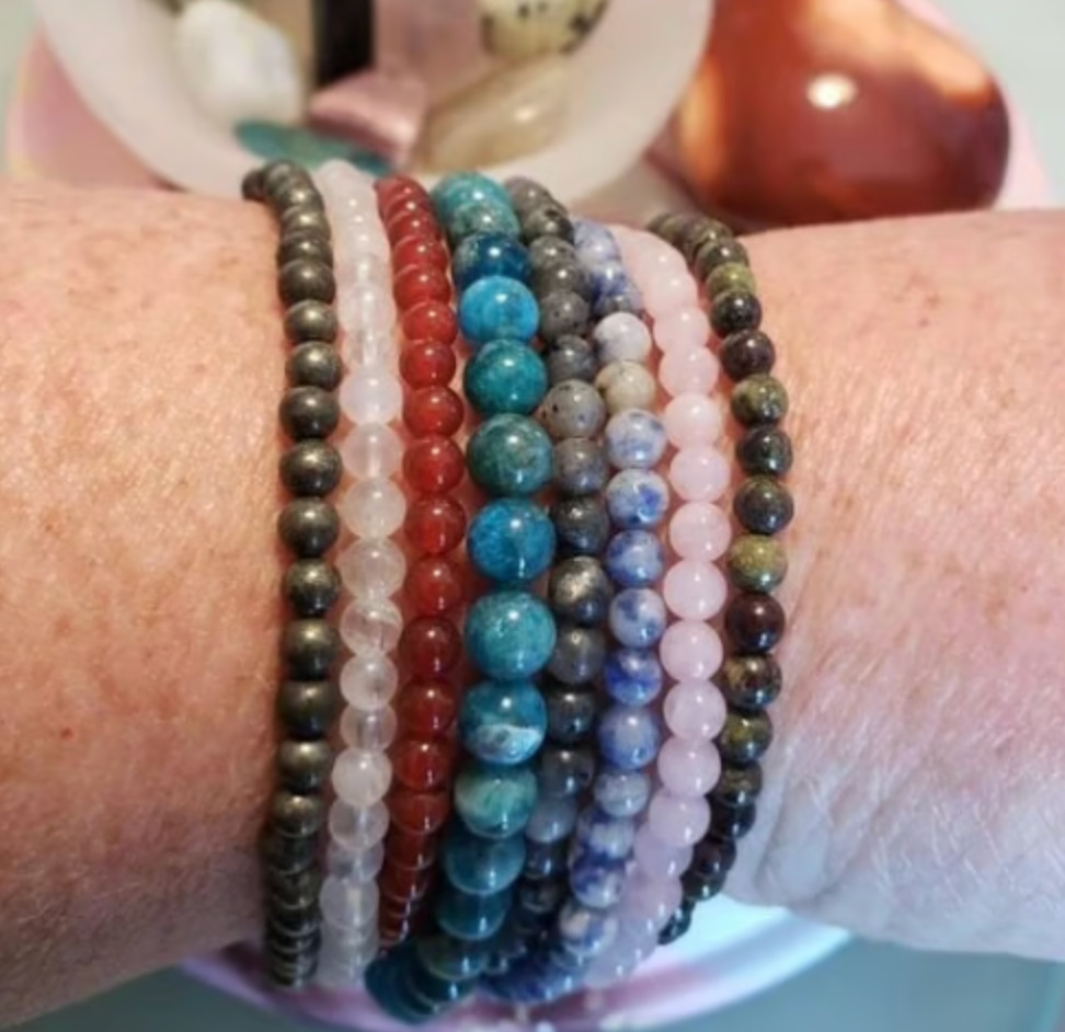 4mm Light Blue Amazonite Bracelet for Women, Amazonite Bracelet
