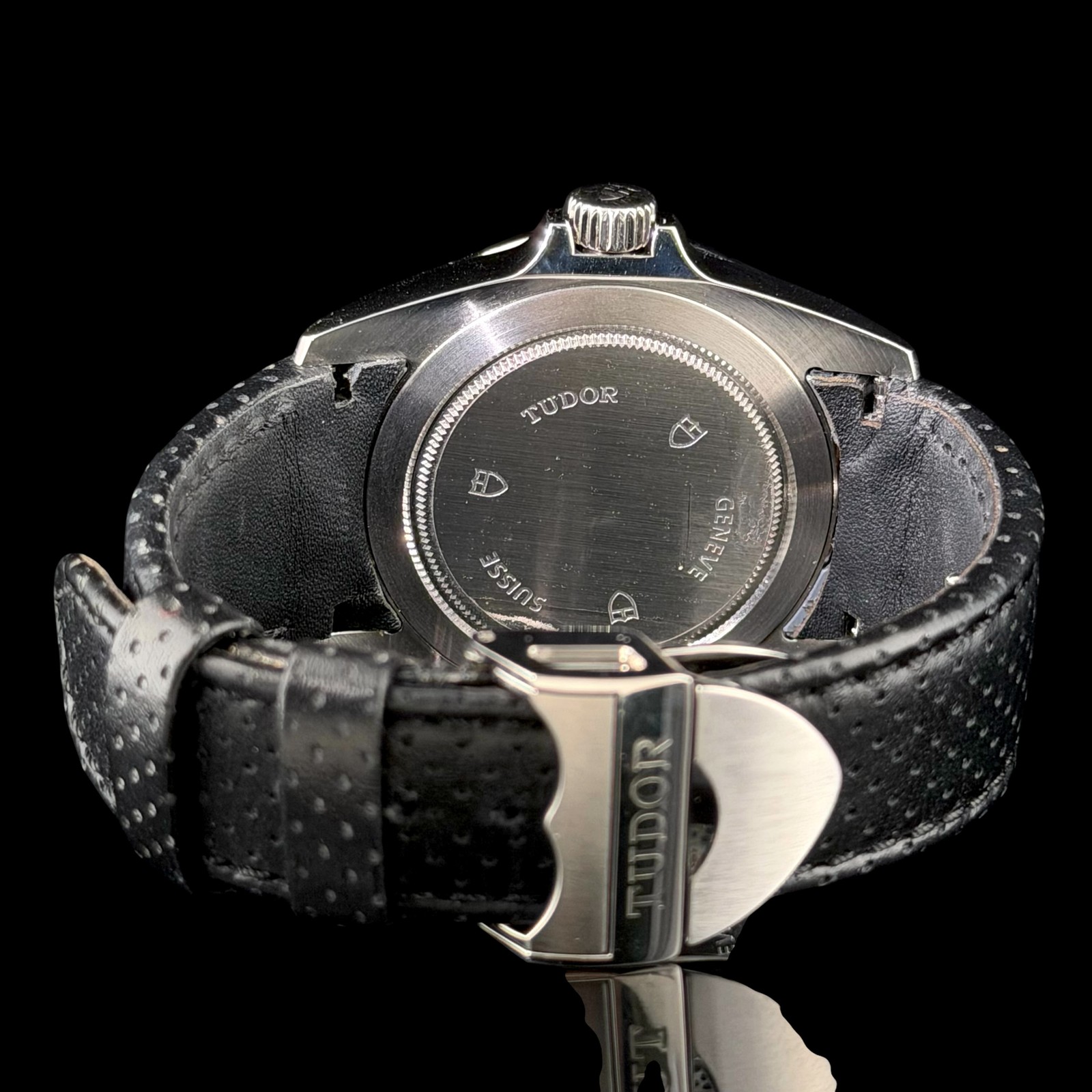 Authentic estate stainless-steel Tudor Grantour wristwatch