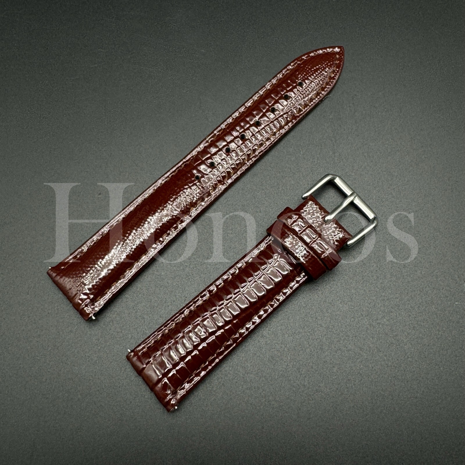 18 20 22 MM Genuine Leather Lizard Watch Band Strap Quick Release Fits Seiko BN