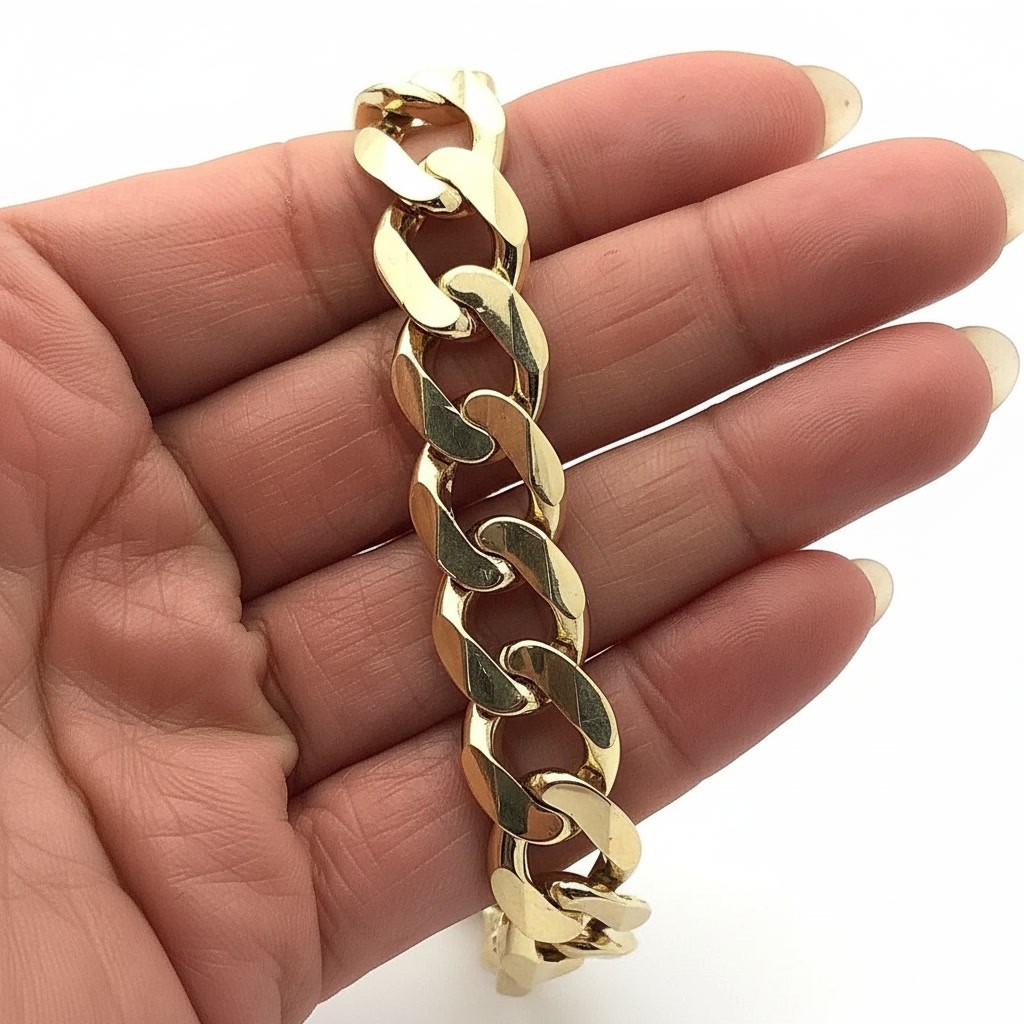 14k Yellow Gold Bracelet Miami Cuban Chain Link | Solid 45 Grams 9″ x 12.5mm