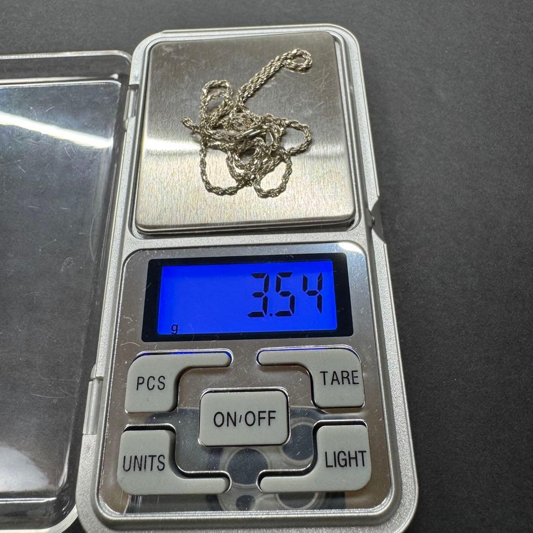 Italy Silver Rope Chain Necklace 41cm 1.5mm