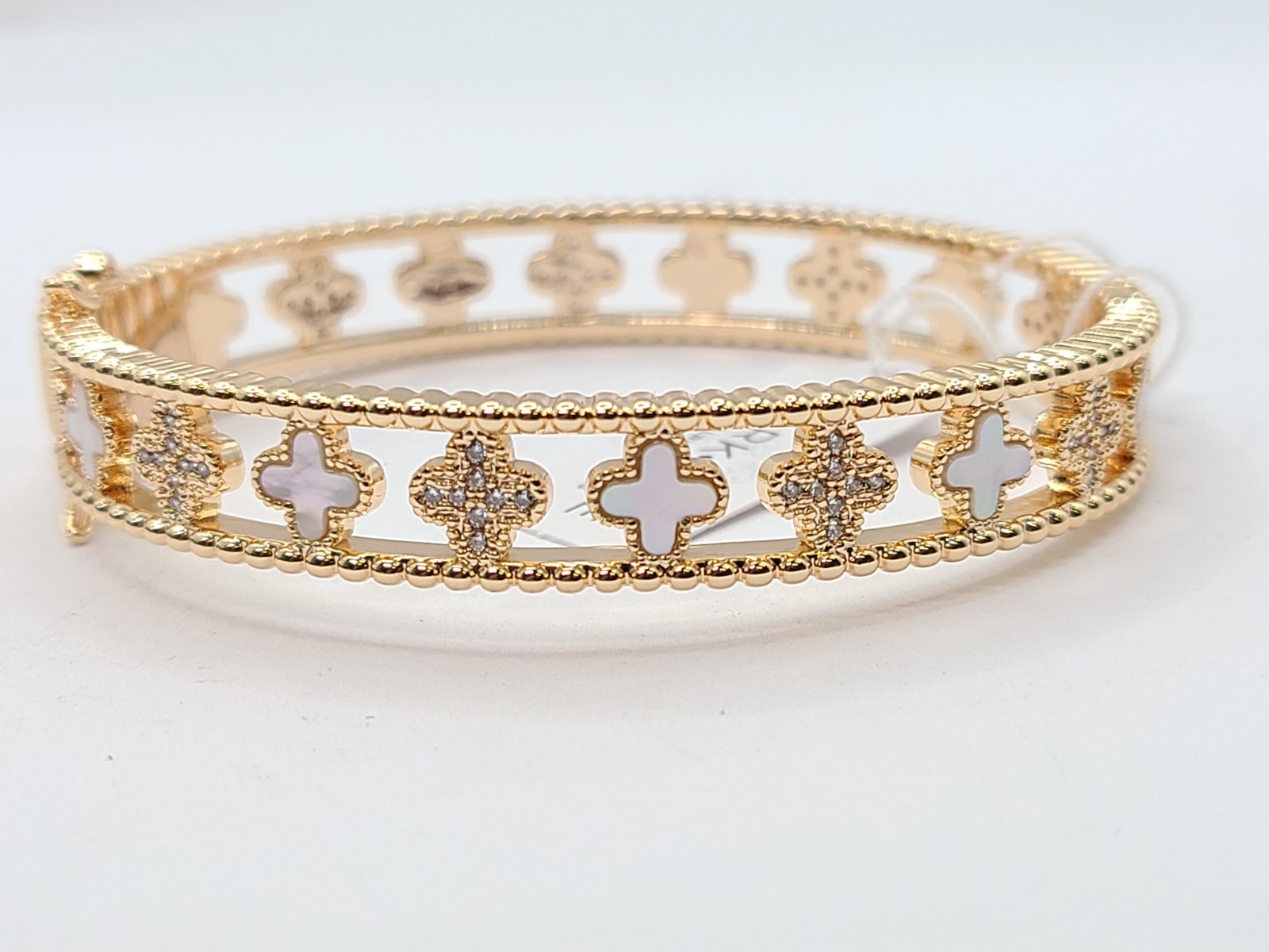 Park Lane ‘Chateau’ Motif Clover Bracelet Gold