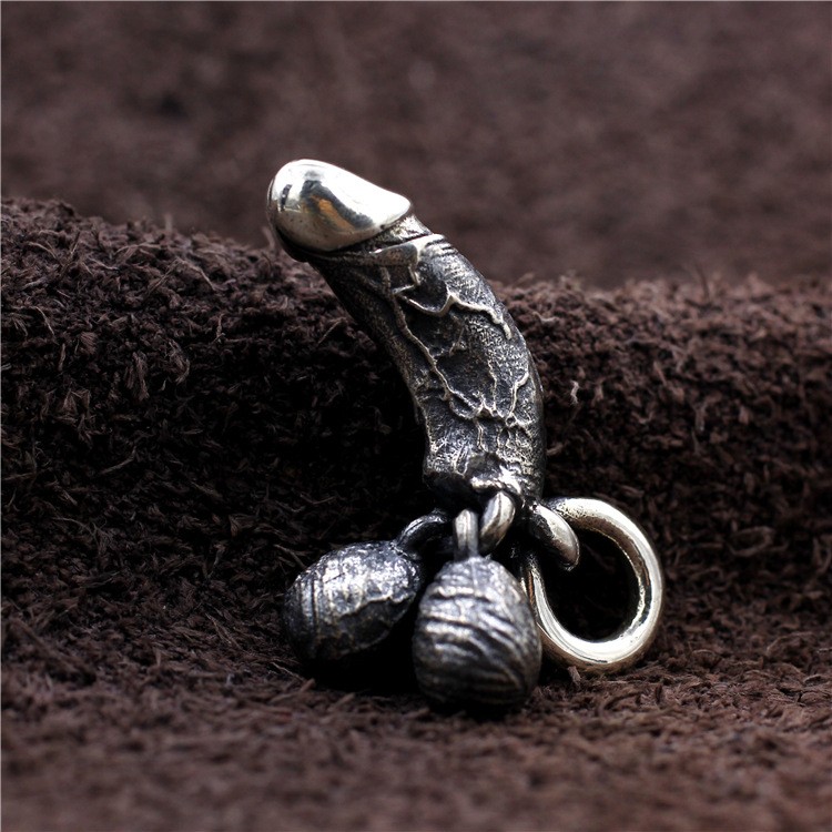 “Bad Taste” Dick Phallus Pendant S925 Silver Good Luck Virility Charm Fertility