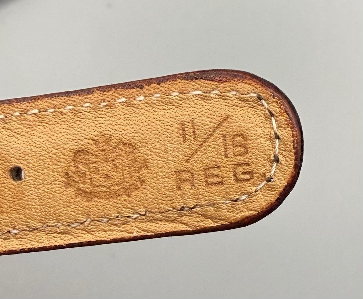 NOS 1950-60s Hamilton Custom Deluxe Alligator 11/16 R Watch Band & Signed Buckle