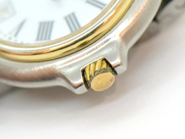 Dunhill Millennium Watch Stainless GP Quartz White Roman Dial Ladies Used 473
