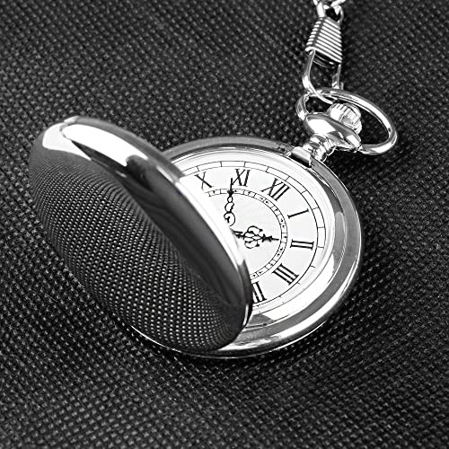 Smooth Pocket Watch Alloy Steel Quartz Roman/Arabic Numerals with 37cm CF1002