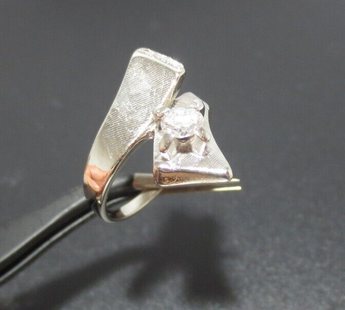 VINTAGE ESTATE 14K WG LADIES DIAMOND RING 0.27 tcw SZ 4.25 4.06 gr (G127082-3)