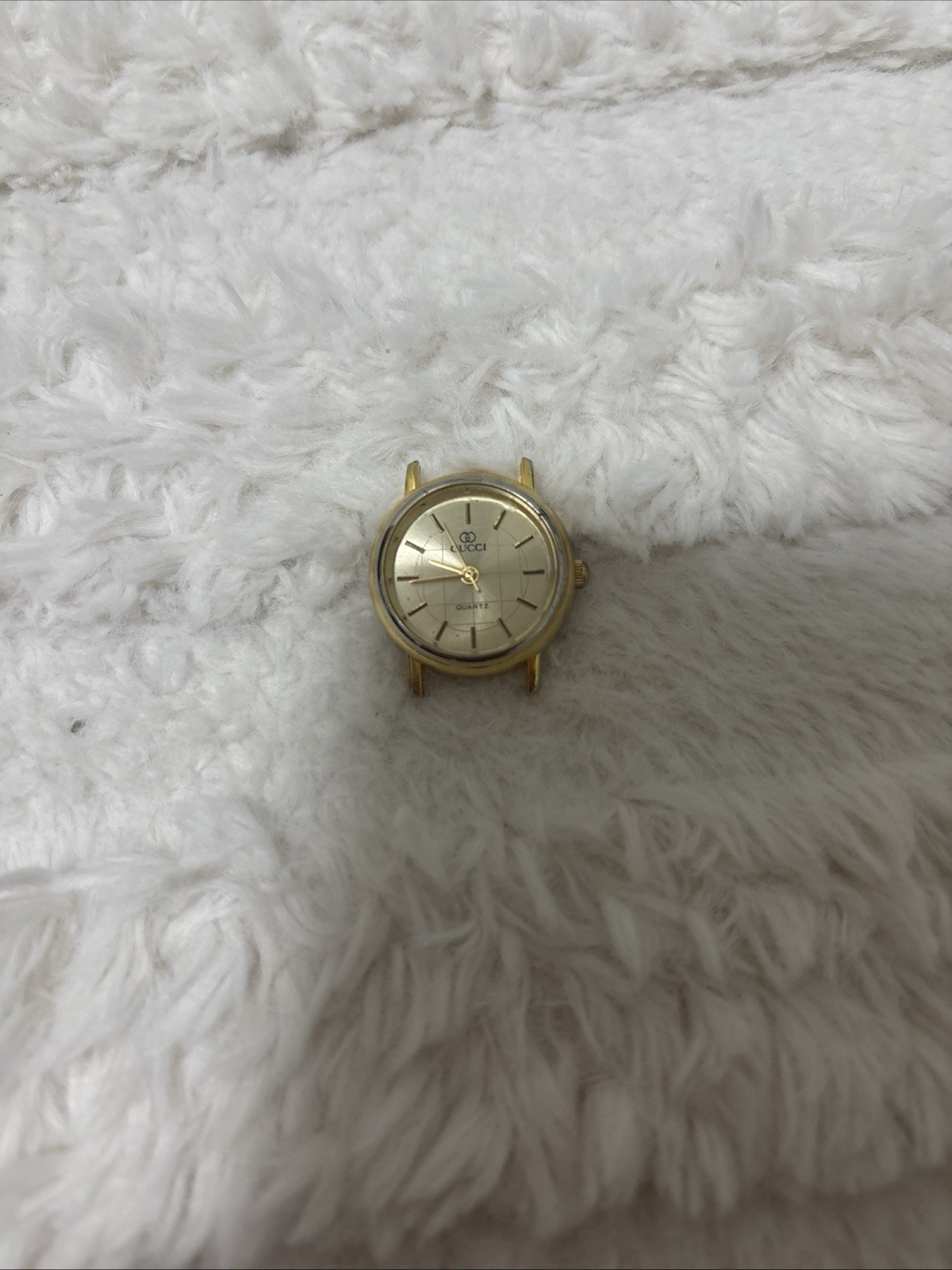 Gucci Gold Quartz Metal Wristwatch Watch Head Non-Numeric Dial Marks For Parts