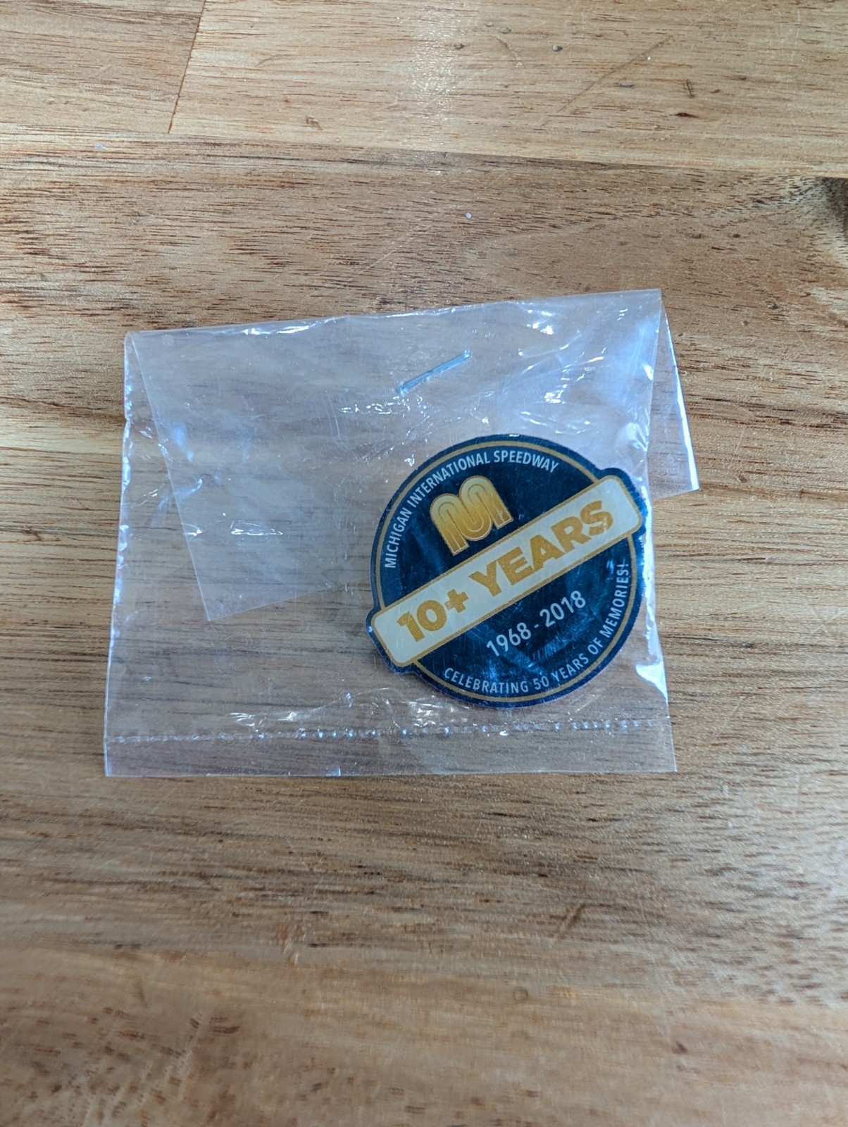 Michigan International Speedway Hat / Lapel Pin, MIS, 10 + Years, 1968 – 2018