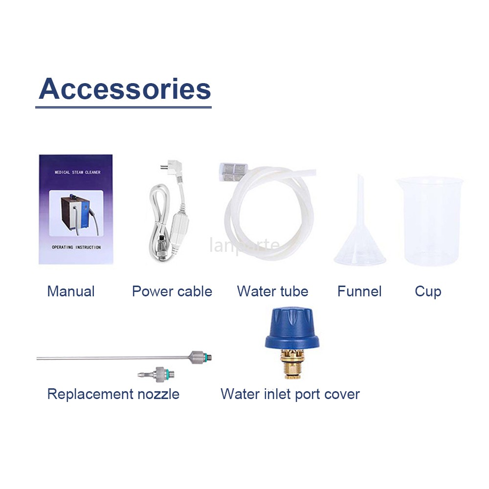 3L 2600W Electric Jewelry Steam Cleaner Gold Gem Washer Stainless Steel +Handle