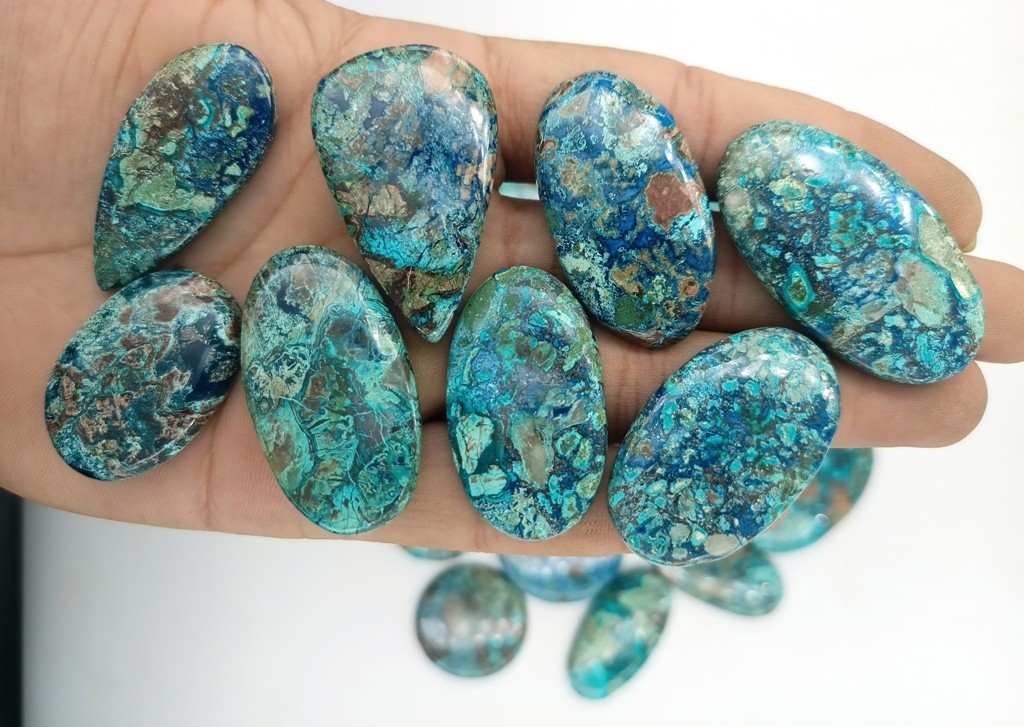 Natural Shattuckite Cabochon Gemstone For Making Jewelry Wholesale Lot 71555