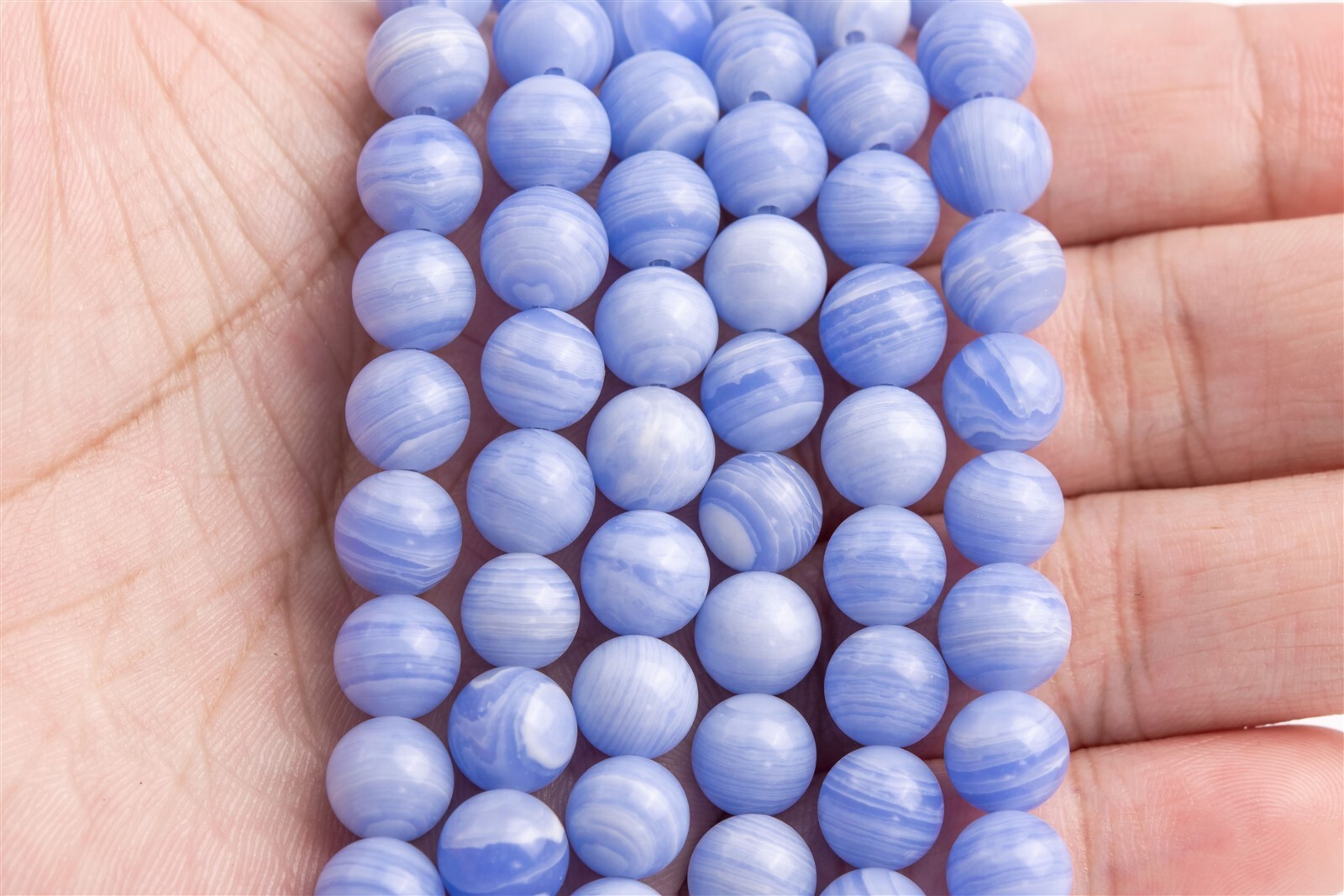 Purple Blue Lace Stone Beads Round Loose Beads 6/8/10MM