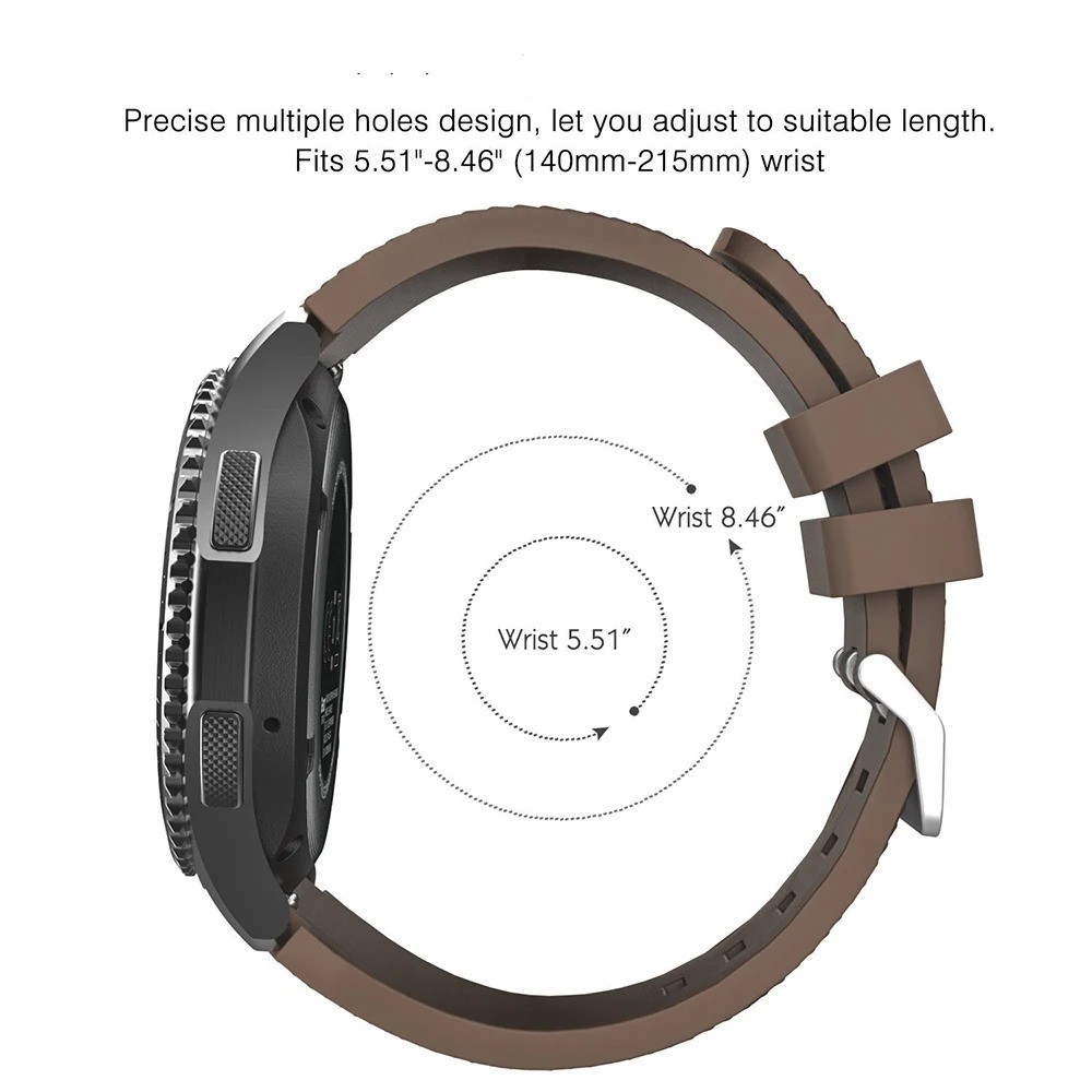 22mm Silicone Sport Strap For Samsung Galaxy Watch 3 45mm/46mm Watch Band