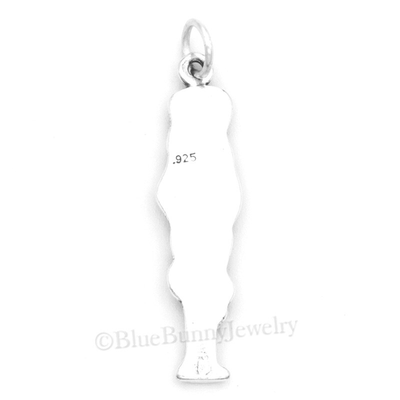 2021 Sterling Silver Charm 925 pendant .925 new year charm vertical