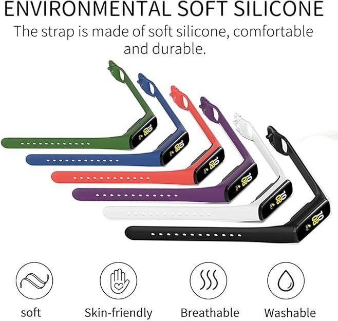 6 Pack Replacement Bands Compatible with Samsung Galaxy Fit 2 SM-R220 for Women