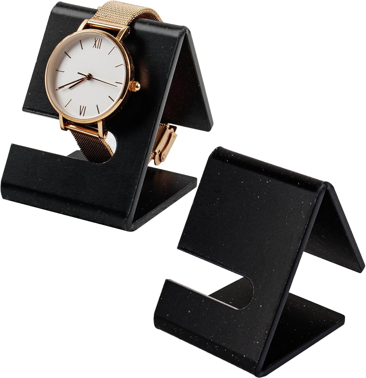 Framendino, 2 Pack Reusable Acrylic Singles Watch Display Stands Showcase Clear