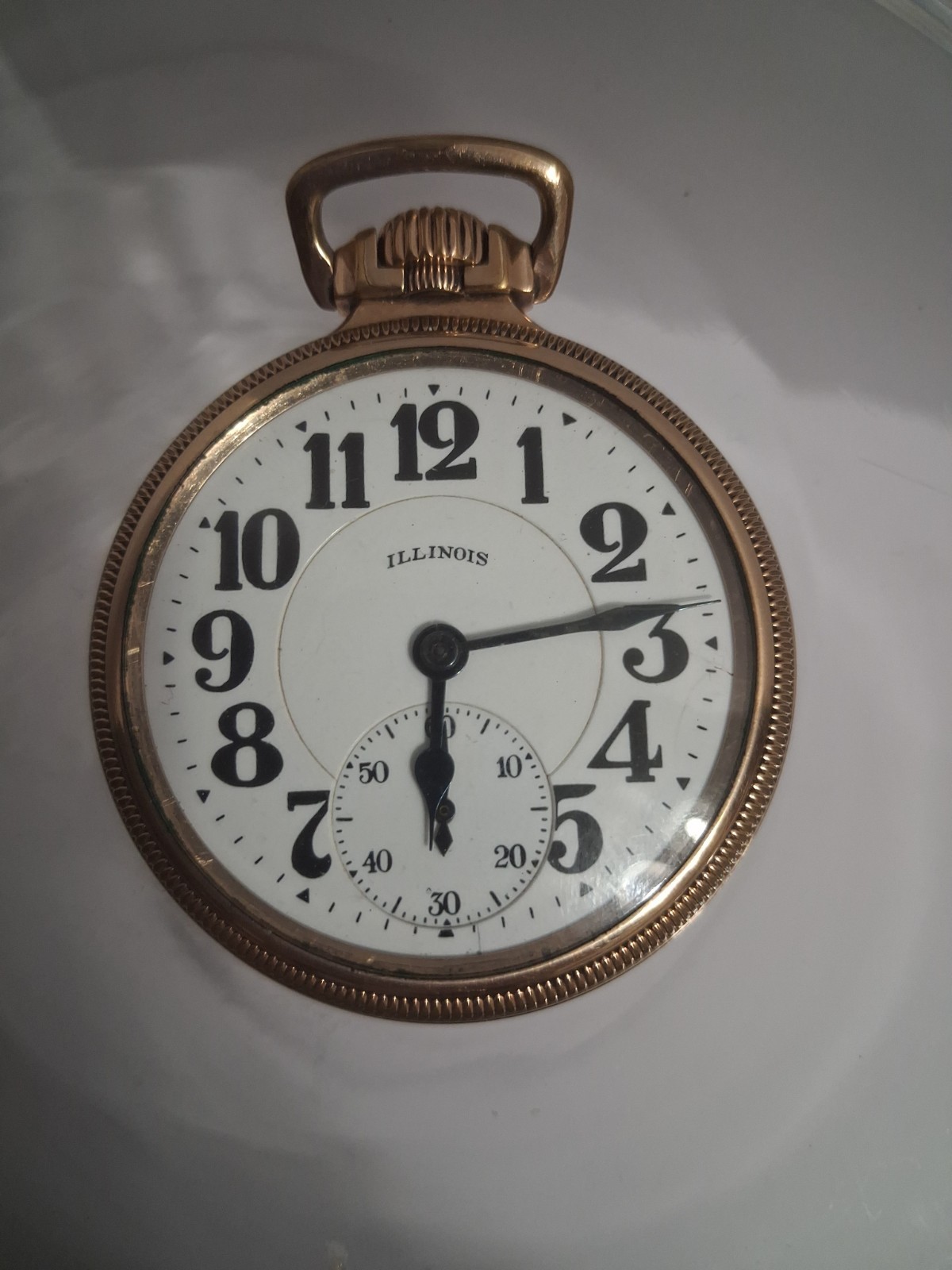 1900’s Illinois Pocket Watch 21J Bunn Size 16 Railroad 60 Hours WORKS! W 11