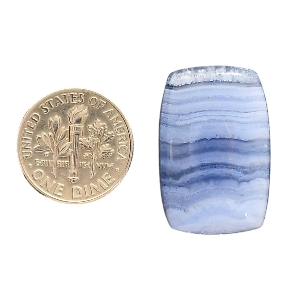 Natural Blue Lace Agate 17×25.5×5.7mm Cushion Shape Polished Gemstone LS89-05459