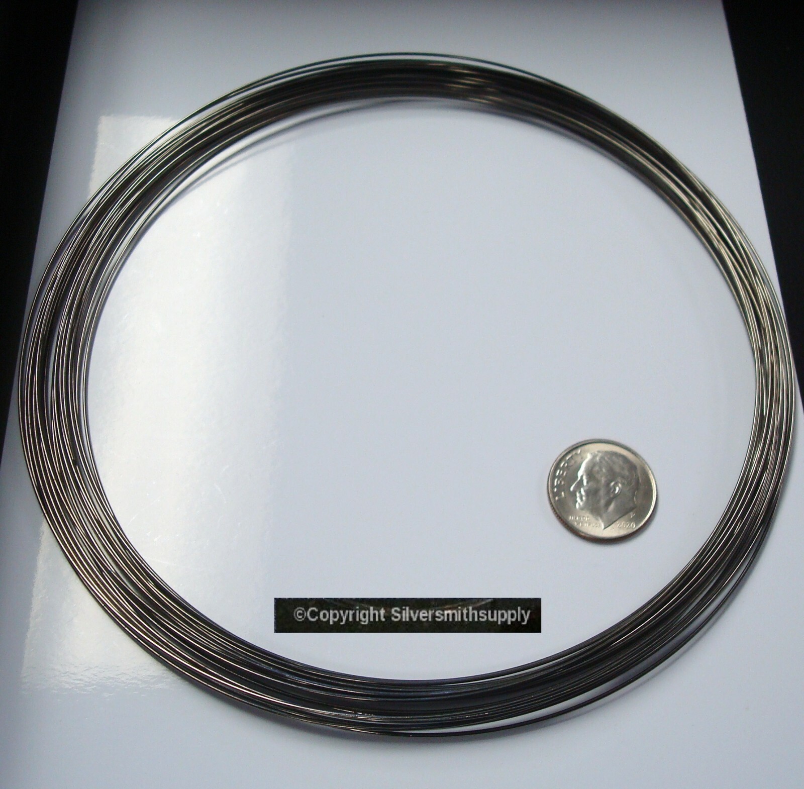 20 Memory wire 4.5 in loops 22ga 115mm BLACK plated necklace wire loops MW005