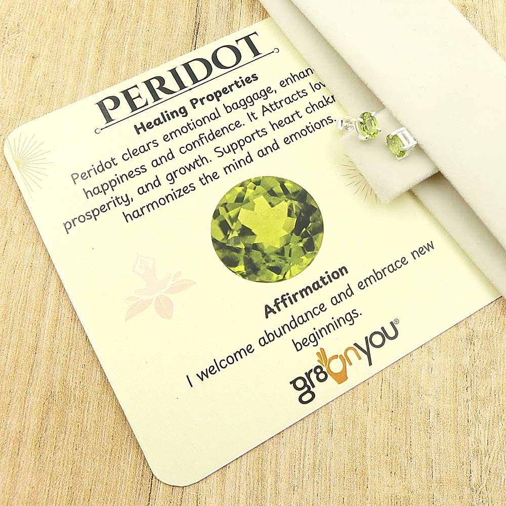 gr8onyou Hallmarked Silver Earrings with AAA Quality PERIDOT | Setting Design